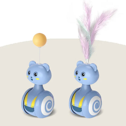 SwingBuddy Interactief Katten Speelgoed – Balancerende Veer Teaser Met Veertjes