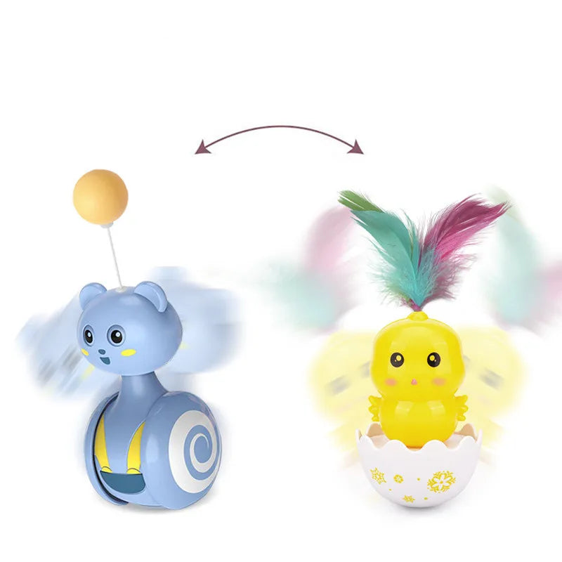 SwingBuddy Interactief Katten Speelgoed – Balancerende Veer Teaser Met Veertjes