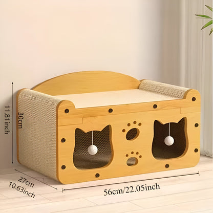 Whisker Wonders | 2-in-1 Kattenkrabber en Lounge Bed