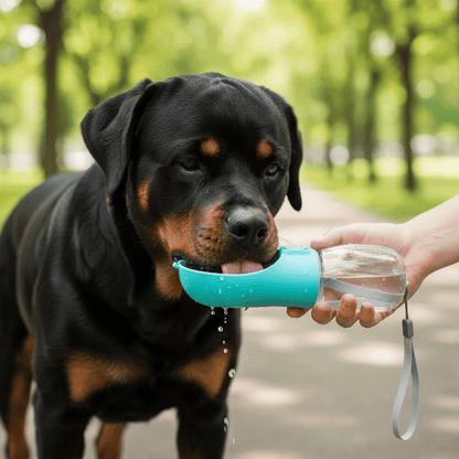 Draagbare Waterfles Hond – Lekvrije Drinkfles Hond met Voercontainer
