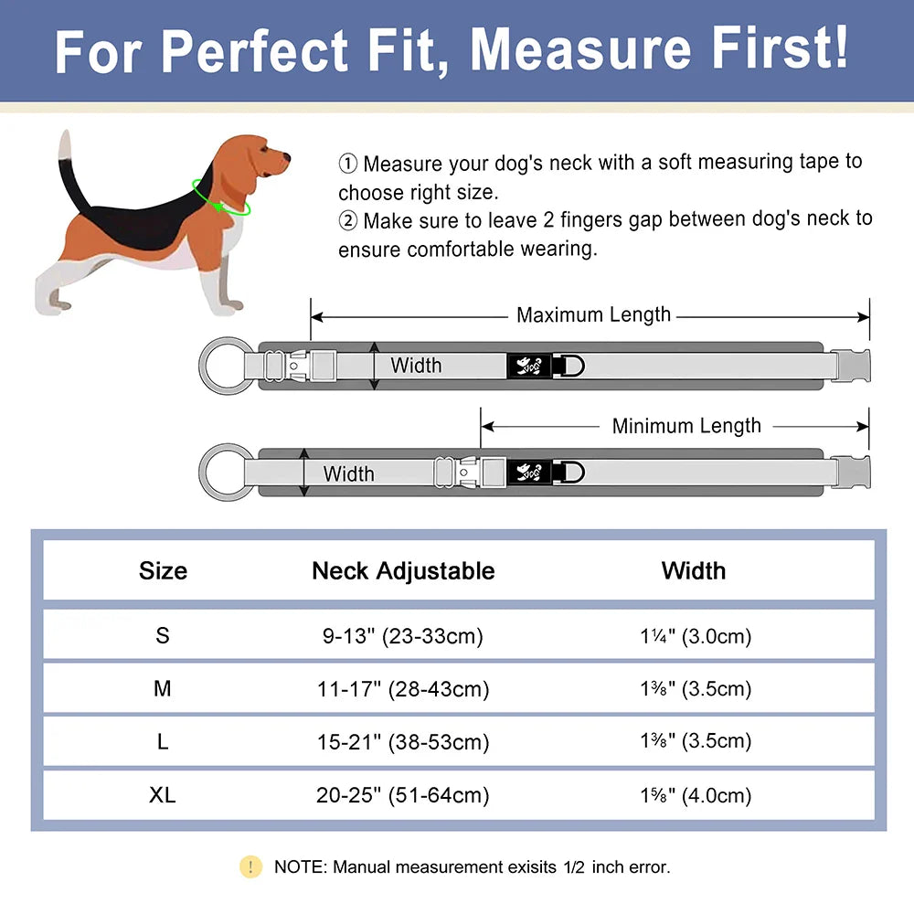 PawMate Hondenhalsband Verstelbaar – Nylon honden Halsband Sterk & Comfortabel voor Wandelingen