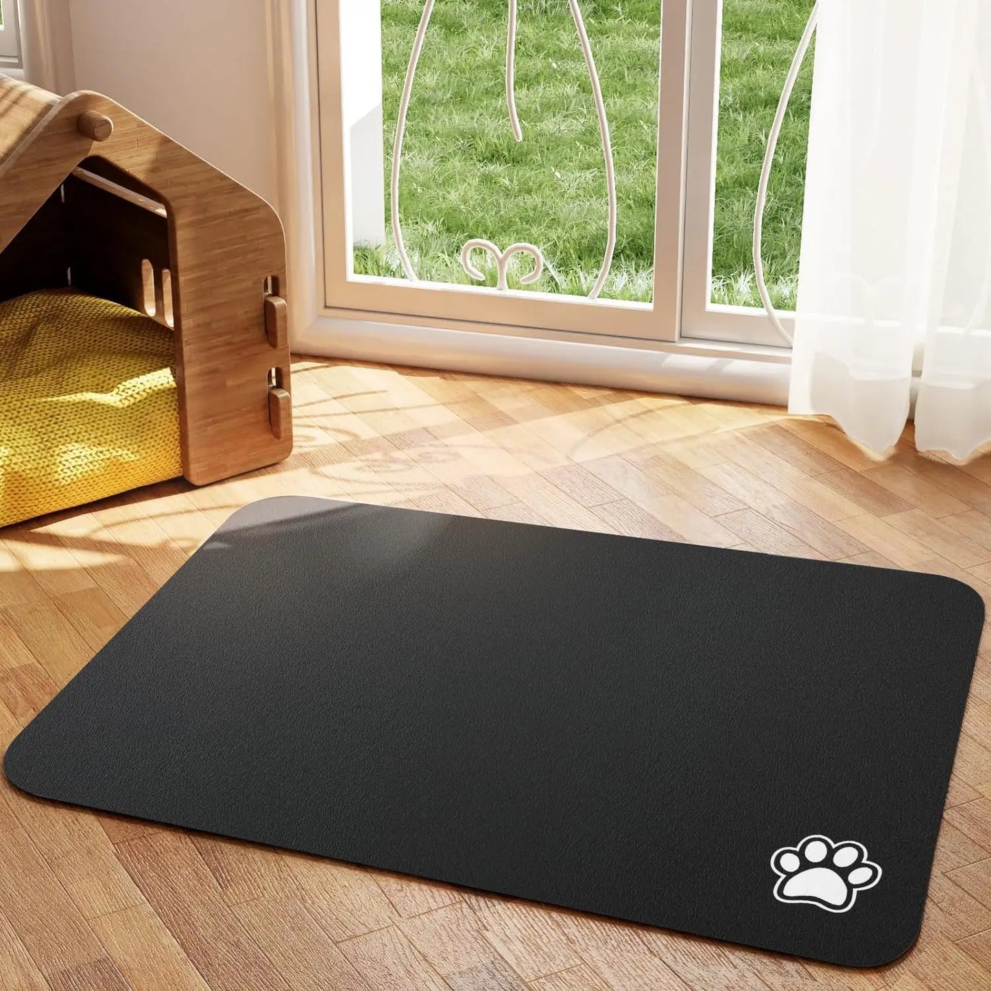 PawTide - Absorb Eetmat – Superabsorberende Antislip Voerbakmat voor Hond en Kat