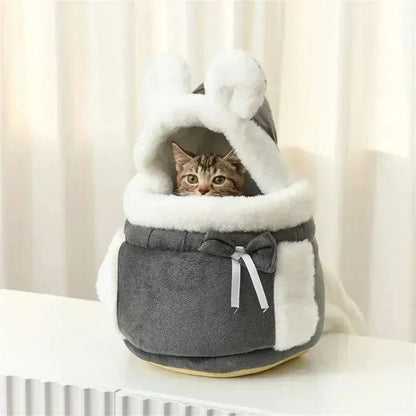 Katten Draagrugtas met Diamantfluweel – by AniPets