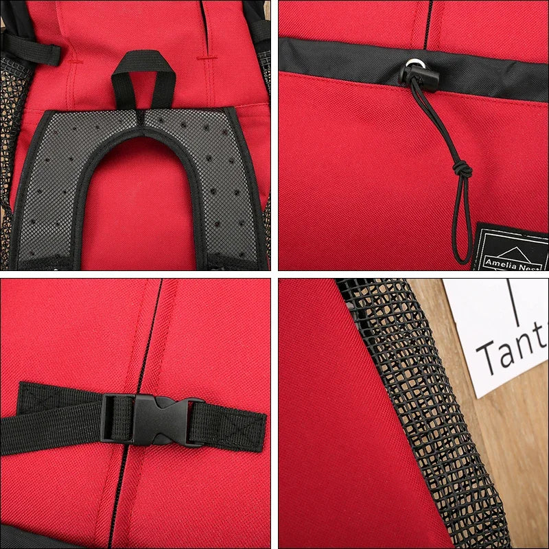 PawTrekker Draagrugzak – Ademende Nylon Backpack voor Hond, Kat, Reizen & Fietsen