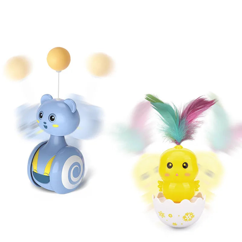 SwingBuddy Interactief Katten Speelgoed – Balancerende Veer Teaser Met Veertjes