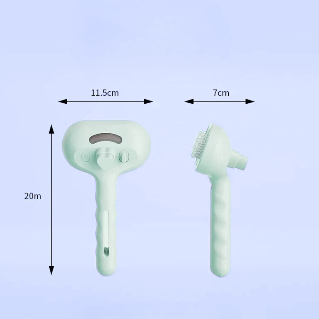 SteamEase - Elektrische Honden en Kattenborstel – Anti-Klit Verzorgingskam met Spray