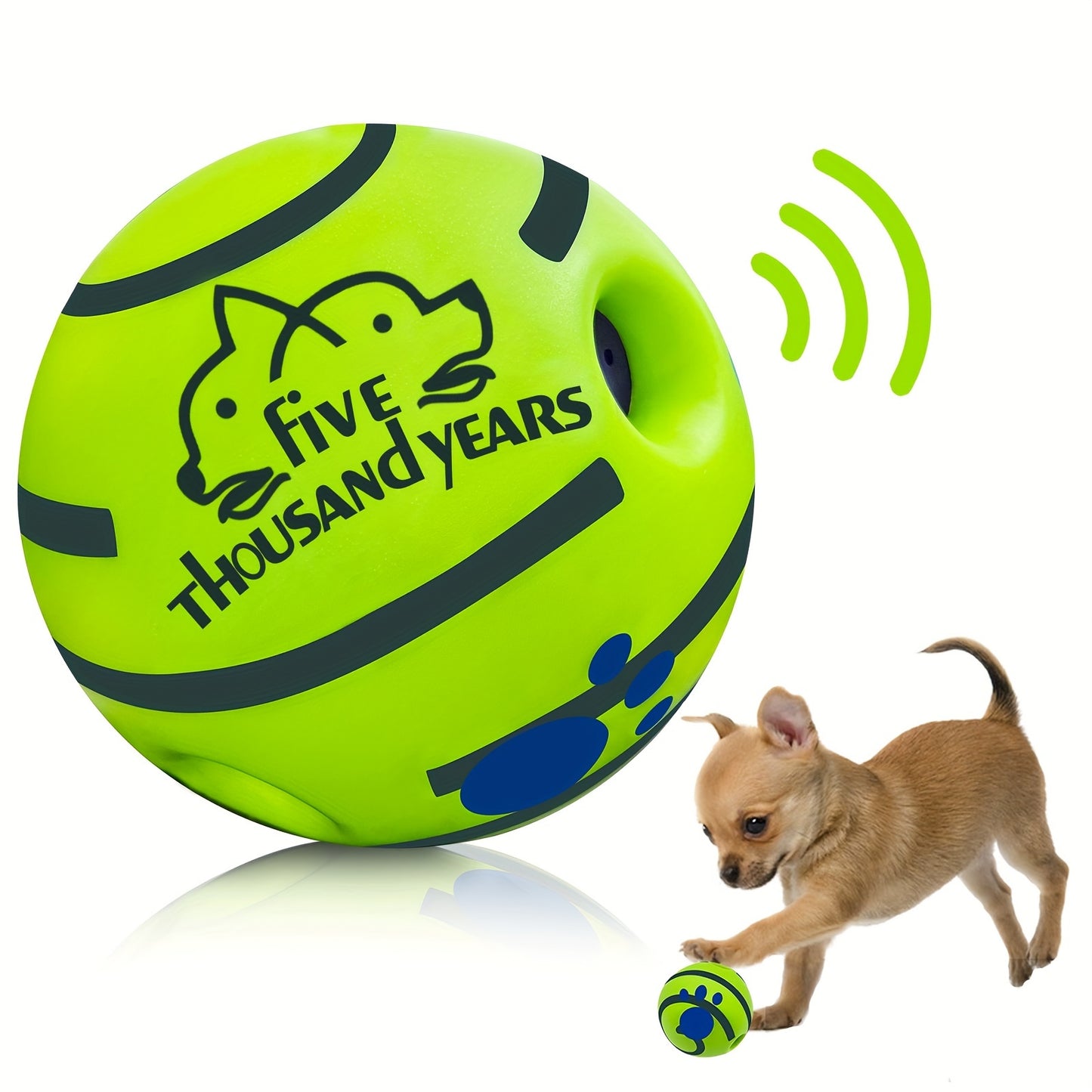 Pet Interactive Rolling Sound Ball Toy, Dog IQ Training Ball, Without Battery
