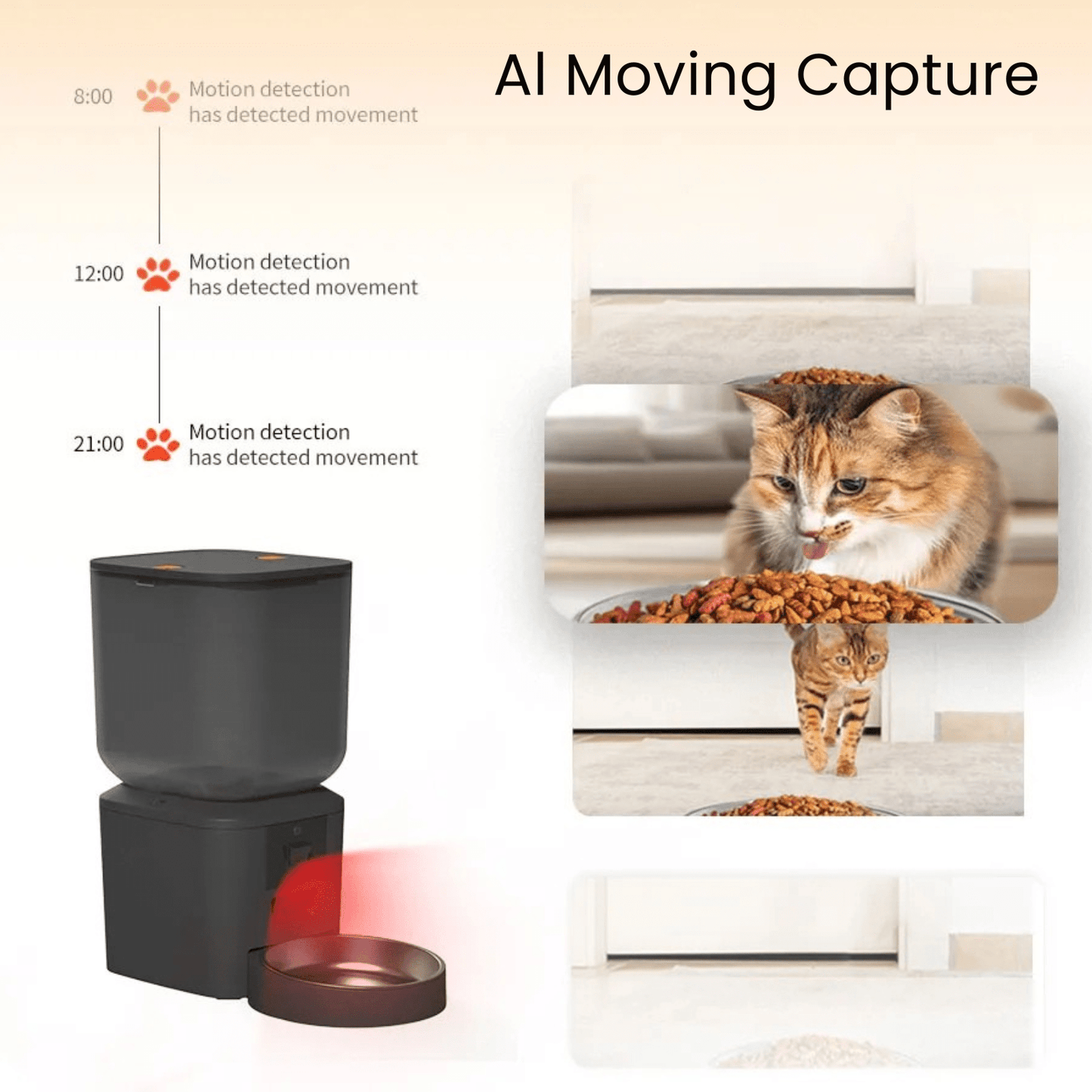 Automatische Voerbak Katten en Honden - Voerautomaat met Camera