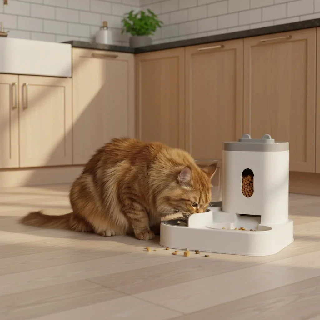 Automatische Voerbak Kat en Hond - Water en Voederbak voor Huisdieren