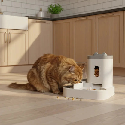 Automatische Voerbak Kat en Hond - Water en Voederbak voor Huisdieren
