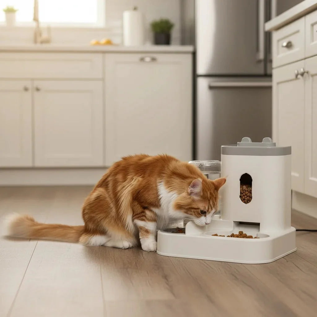 Automatische Voerbak Kat en Hond - Water en Voederbak voor Huisdieren