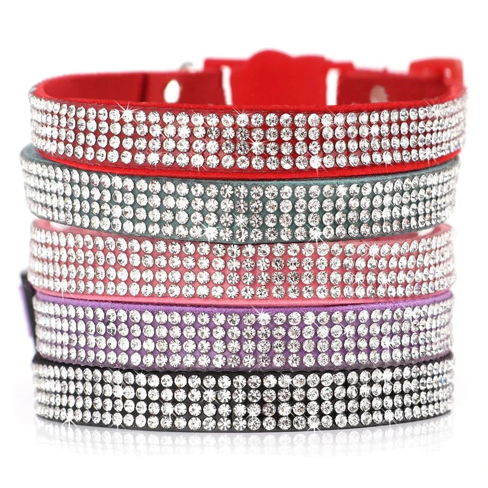 Bling Zachte Leren Halsband