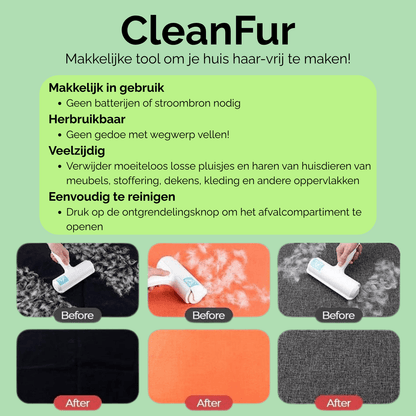 CleanFur - Herbruikbare Huisdier Haarverwijderaar