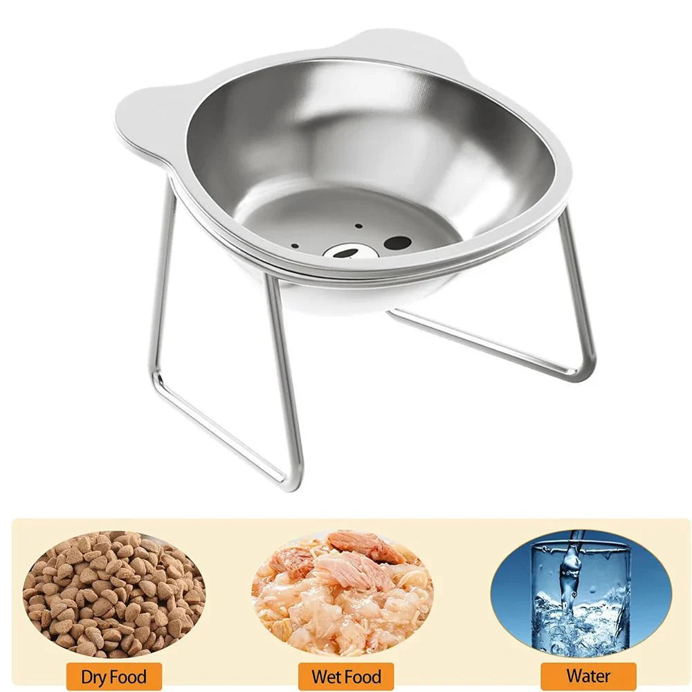 Comfort Bowl Verhoogde RVS Kattenbak