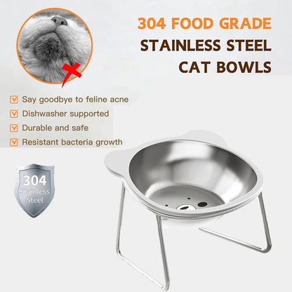 Comfort Bowl Verhoogde RVS Kattenbak