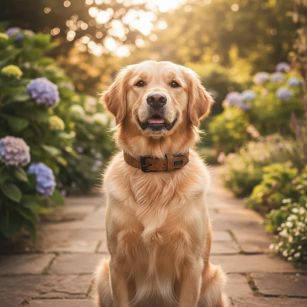 TrailGuard - Halsband Hond Leren Comfort – Verstelbare Halsband Voor Honden - Wandelen