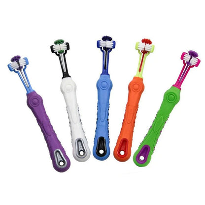 Driezijdige Tandenborstel voor Hond en Kat