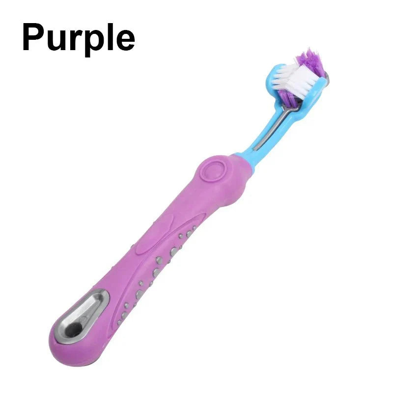 Driezijdige Tandenborstel voor Hond en Kat