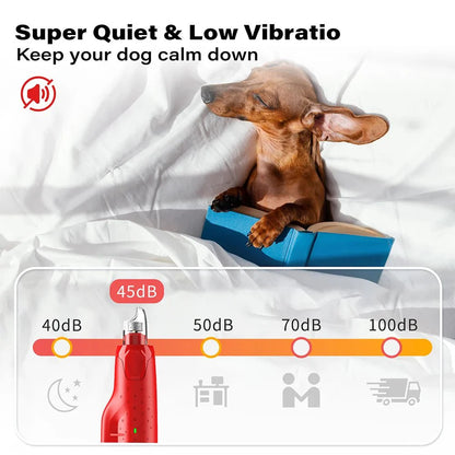 Elektrische Honden Nagelvijl met LED-lampjes