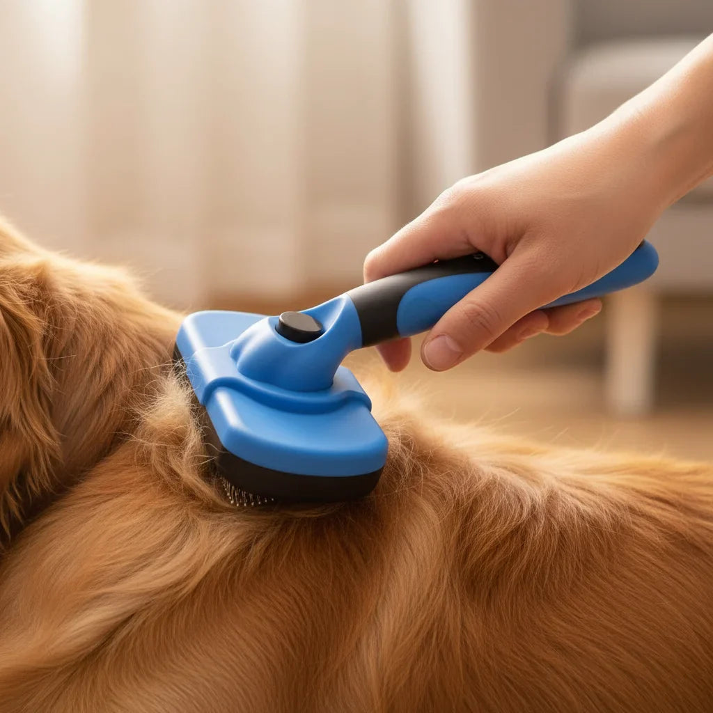 EasyBrush Hondenborstel en Kattenborstel – Zachte RVS Pinnen Ergonomisch