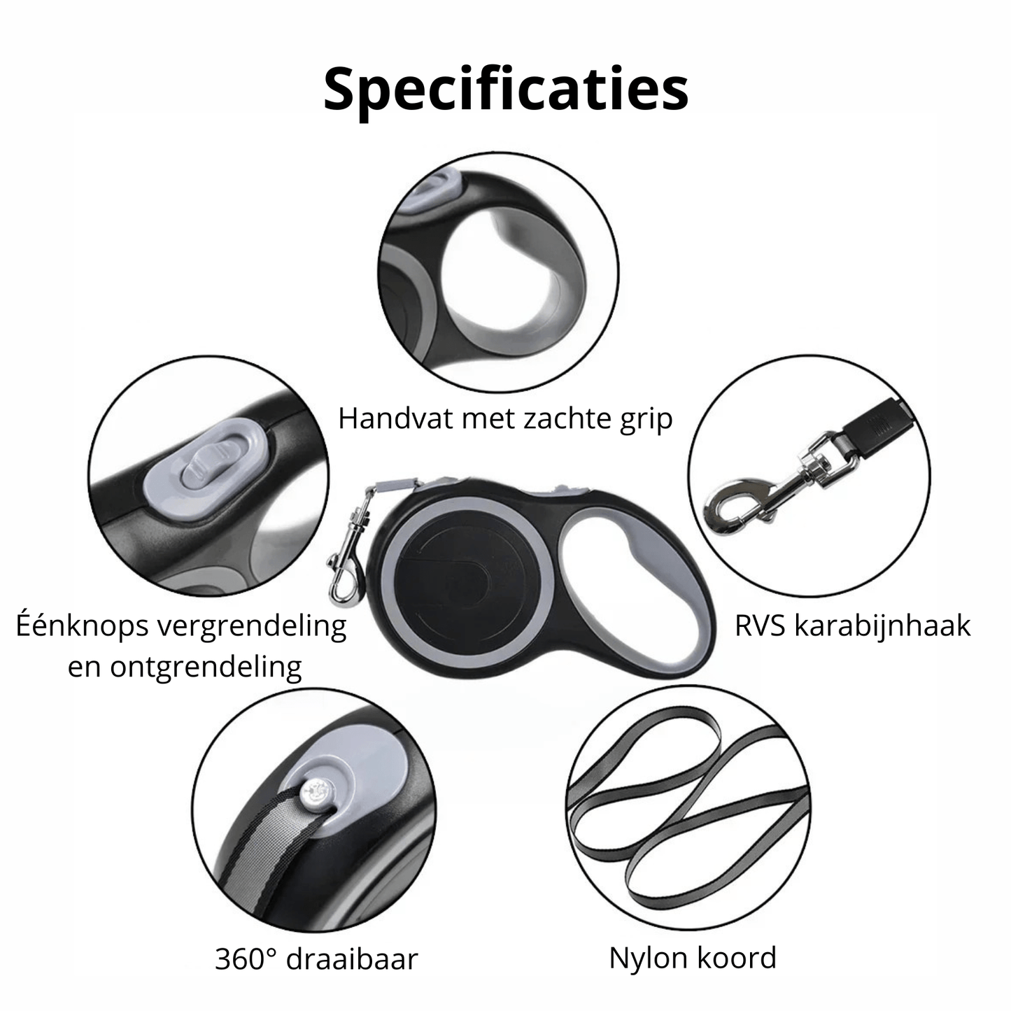 FlexiWalk Uittrekbare Hondenriem