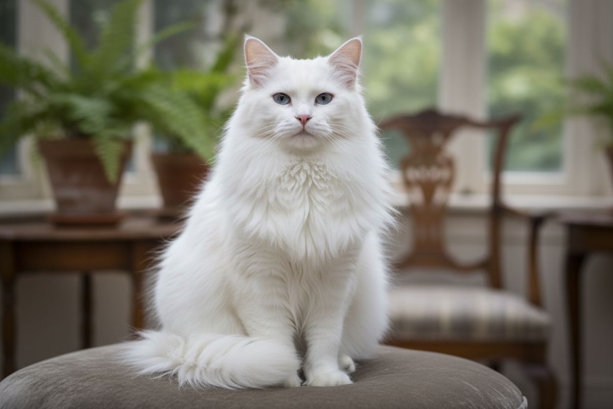 Foto van een lang harige kat