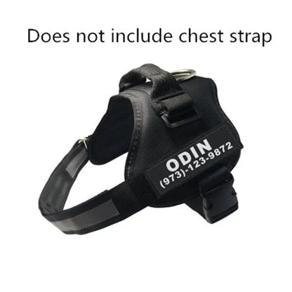 Gepersonaliseerde Klittenband Naamlabel voor Hondentuig