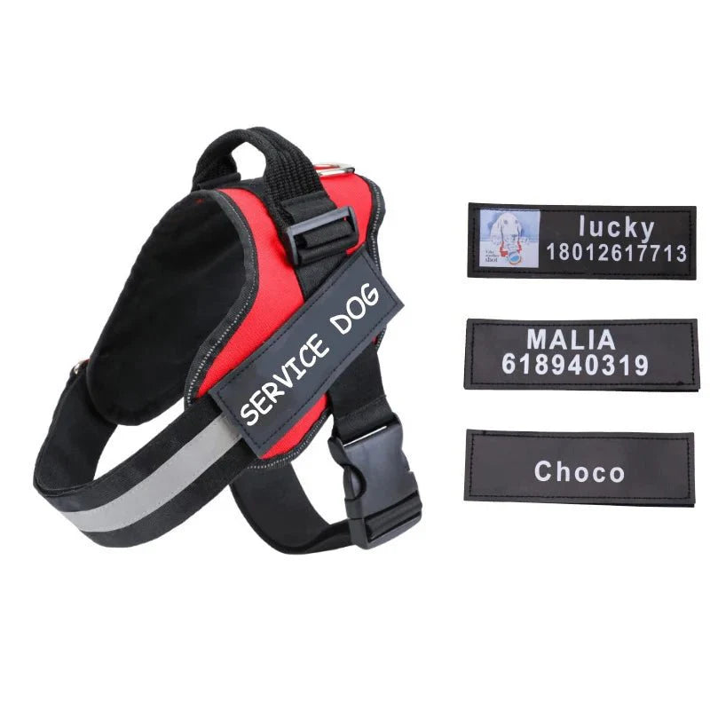 Gepersonaliseerde Klittenband Naamlabel voor Hondentuig