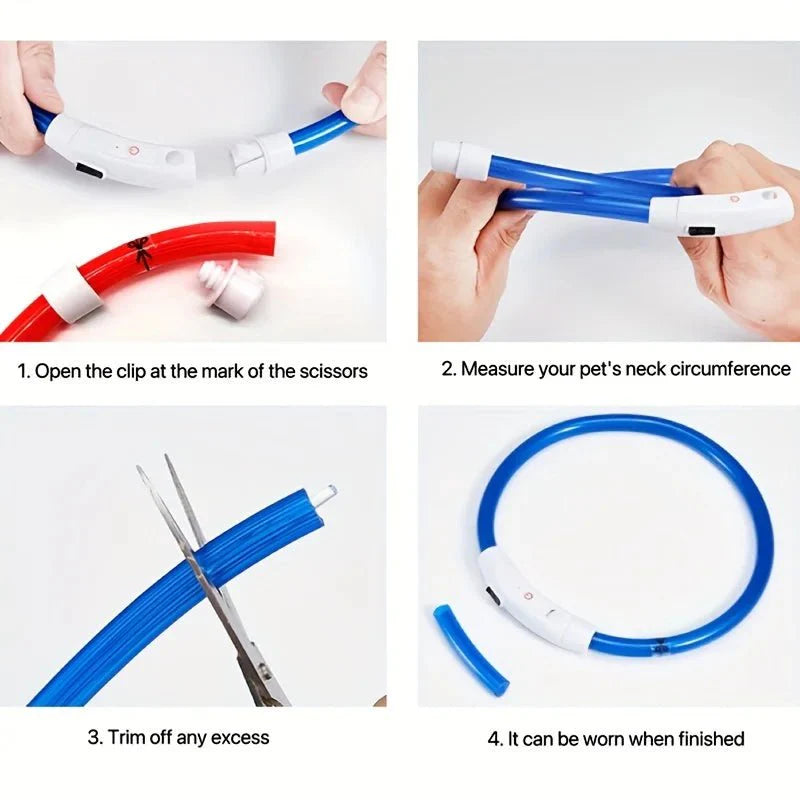 GlowPaws LED Halsband Oplaadbaar