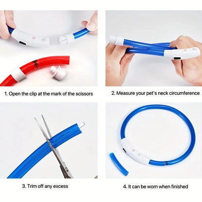 GlowPaws LED Halsband Oplaadbaar