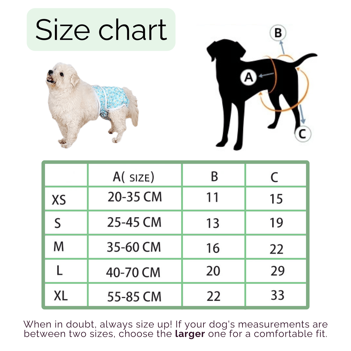 Herbruikbare Hondenluier voor Teefjes