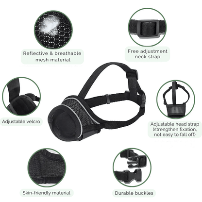 Honden Muilkorf met Reflecterend Nylon