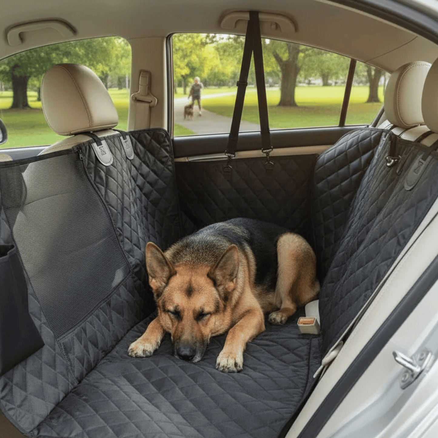 Waterdichte Honden Autostoelhoes Achterbank met Ademend Mesh Venster