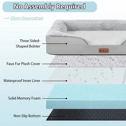Hondenmand Groot Orthopedisch – Comfortabel Ademend Memory Foam Bed
