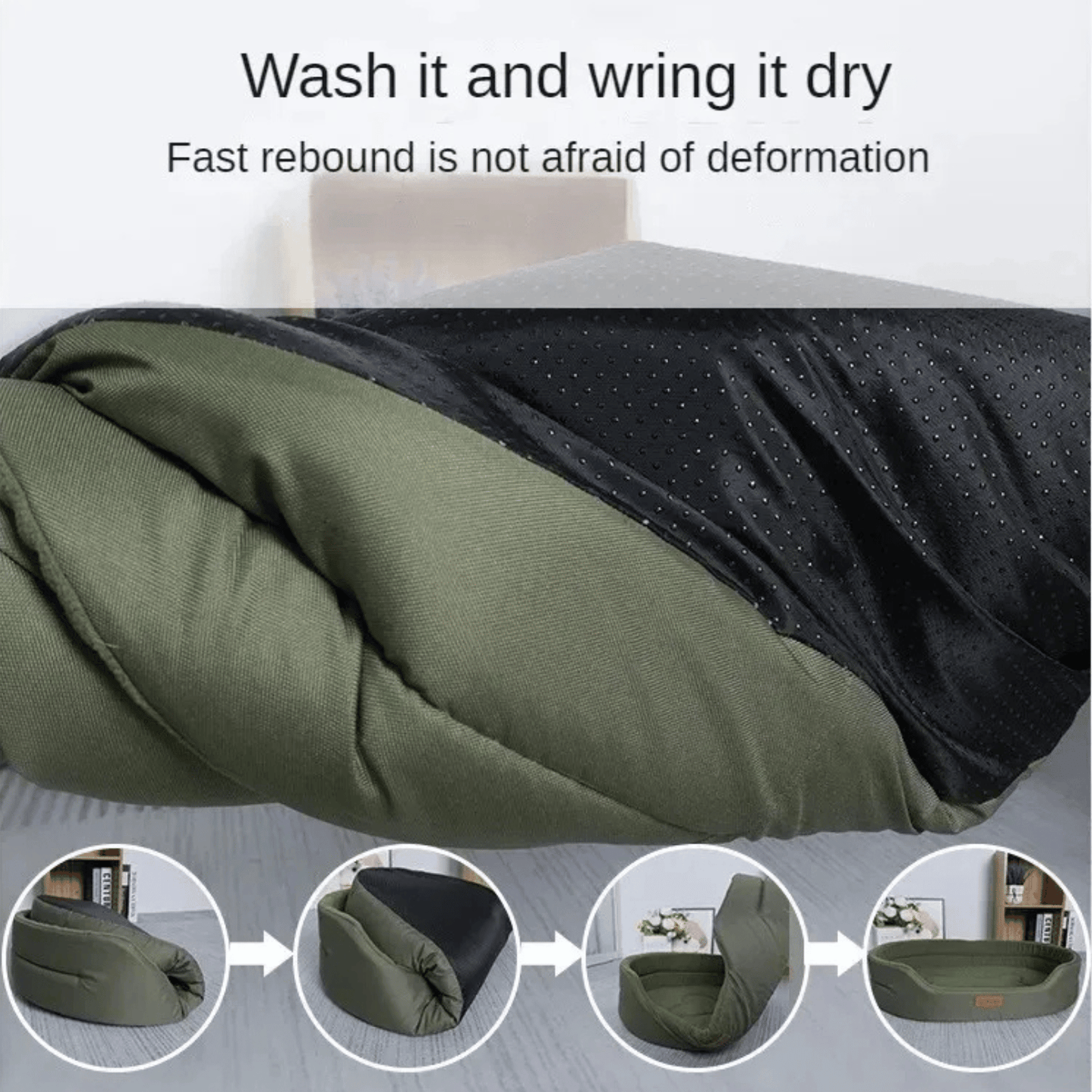 Hondenmand - Pluche Hondenkussen met Afneembare Hoes