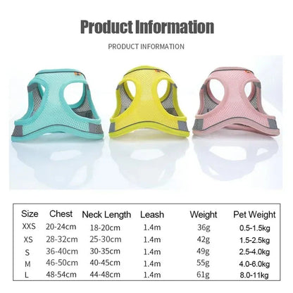 Hondentuig Ademend Hondenharnas – Verstelbaar Tuigje Voor Katten & Honden