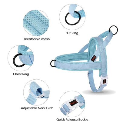 Hondentuig Verstelbaar – Nylon Gewatteerd Comfort - Tuigje voor Wandelen Honden