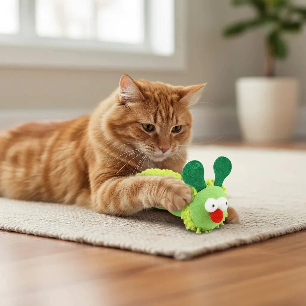 Interactief Speelgoed Kat Met Kattenkruid – Zachte Rups Knuffel Kat