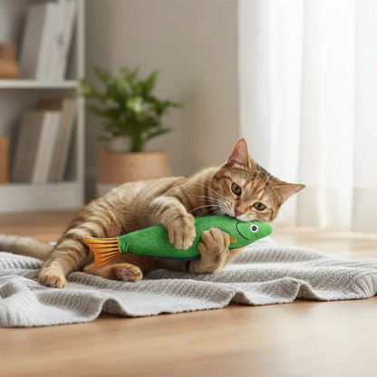 Interactief Vis Speelgoed Kat Met Kattenkruid – Kauwspeeltje Voor Tandenreiniging