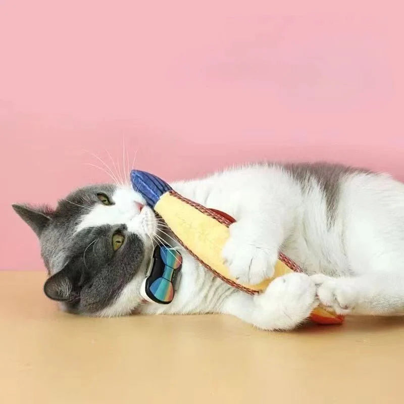 Interactief Vis Speelgoed Kat Met Kattenkruid – Kauwspeeltje Voor Tandenreiniging