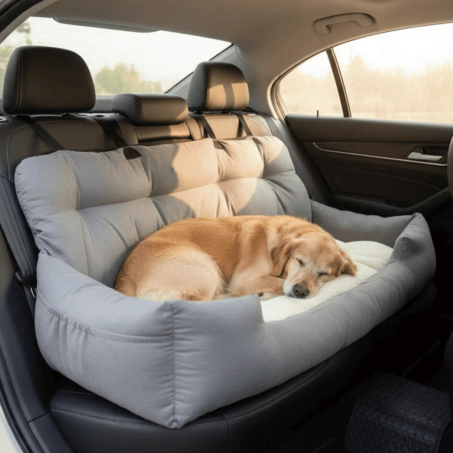 Auto hondenmand - Katoenen Hondenmand voor in Auto - Comfortabel en Zacht