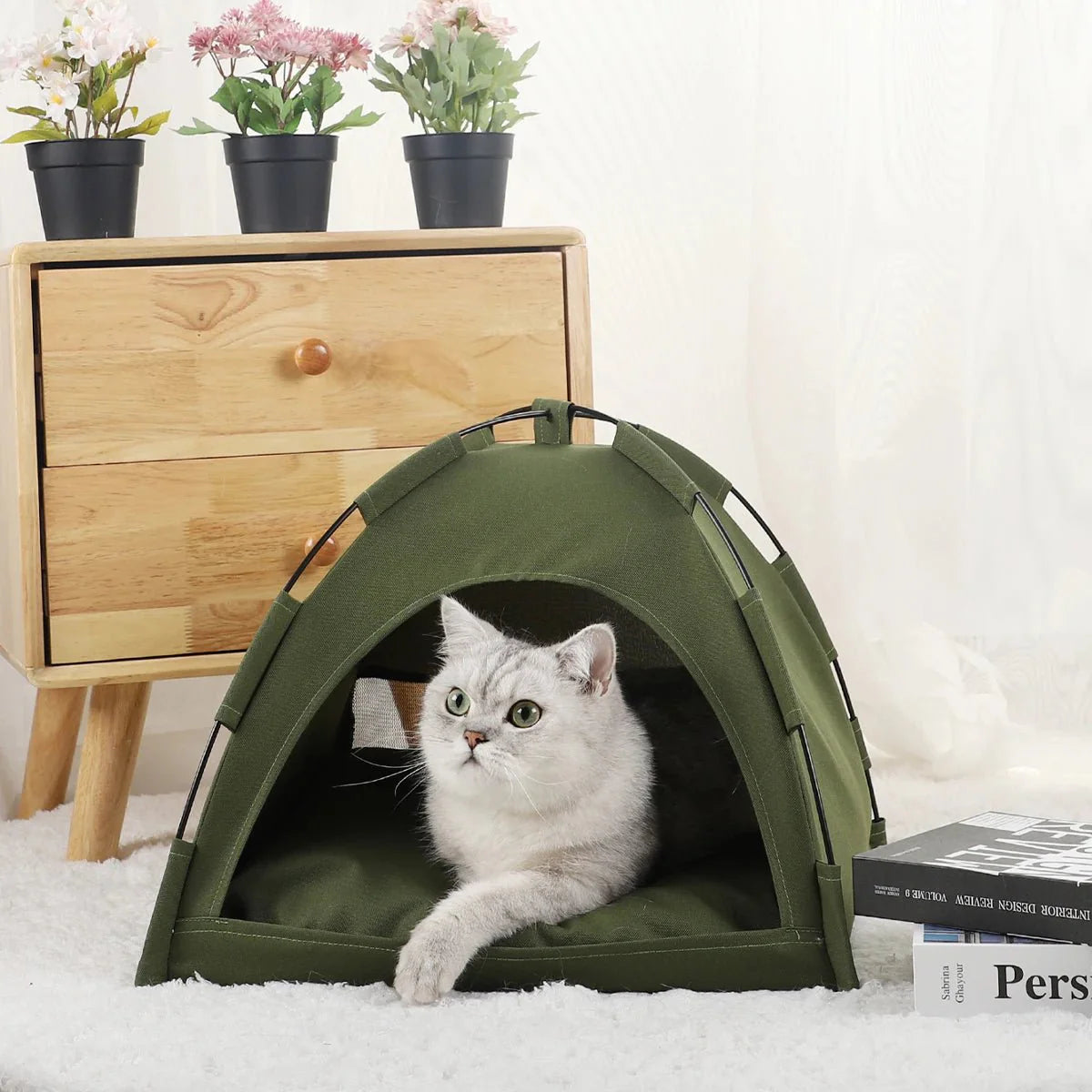 Kattenmand Tentbed Warm Clamshell – Comfortabel Slaapplekje voor Katten