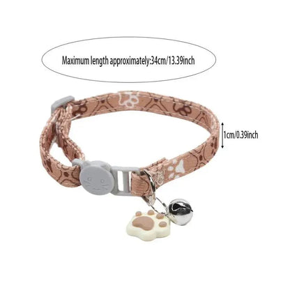 Kattenhalsband met Schattige Pootafdruk