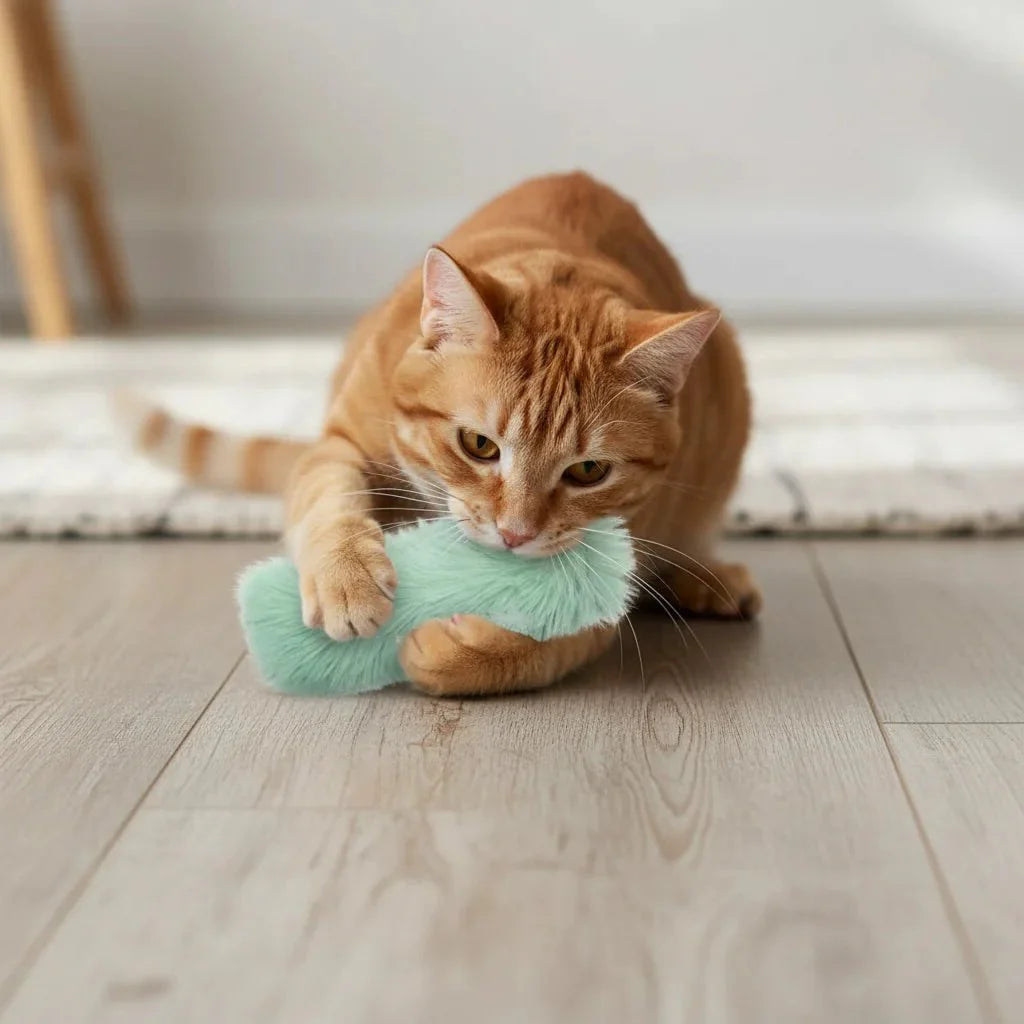 Kattenkruid Speelgoed Kat – Zachte Knuffel Kat met Catnip - 4 Pack