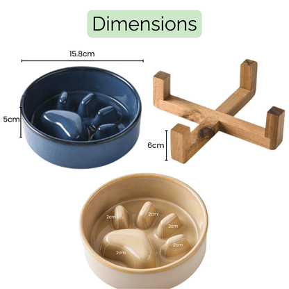 Keramische Anti-Schrok Voerbak met Hondenpoot