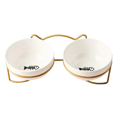 Keramische Drink- en Voerbak met Standaard - 500 ML