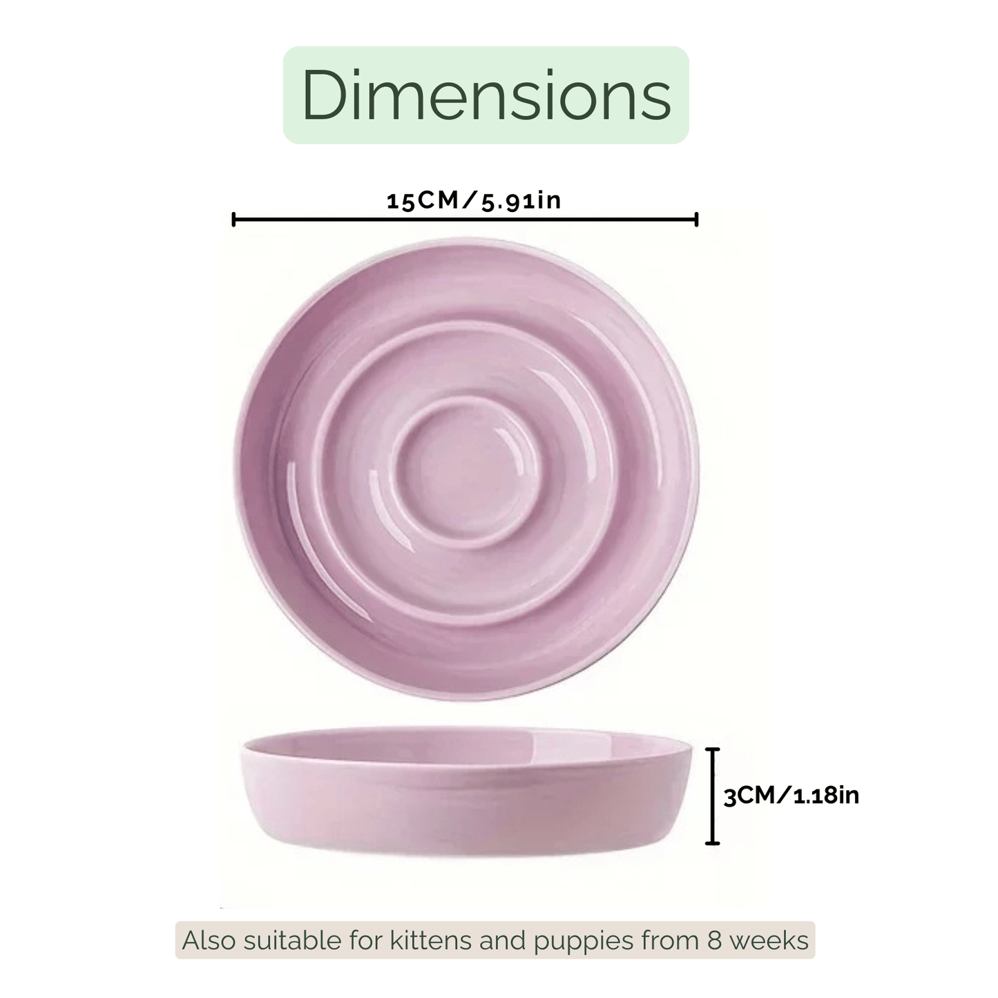 Keramische Slow Feeder Voerbak Kat & Hond