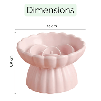 Keramische Slowfeeder Bloemvormige Voerbak
