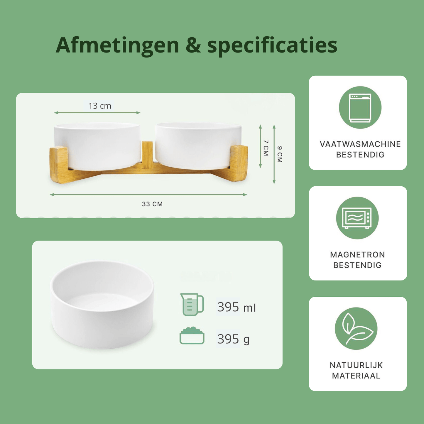 Keramische Voerbak - Set van 2