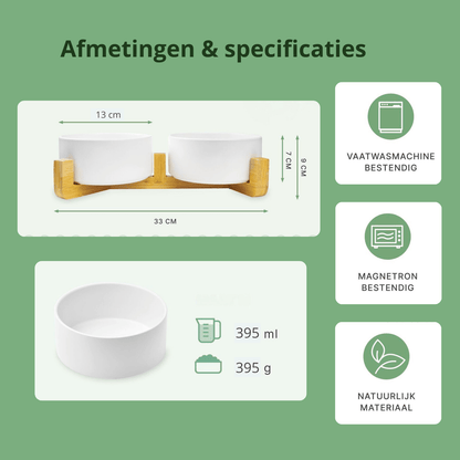 Keramische Voerbak - Set van 2